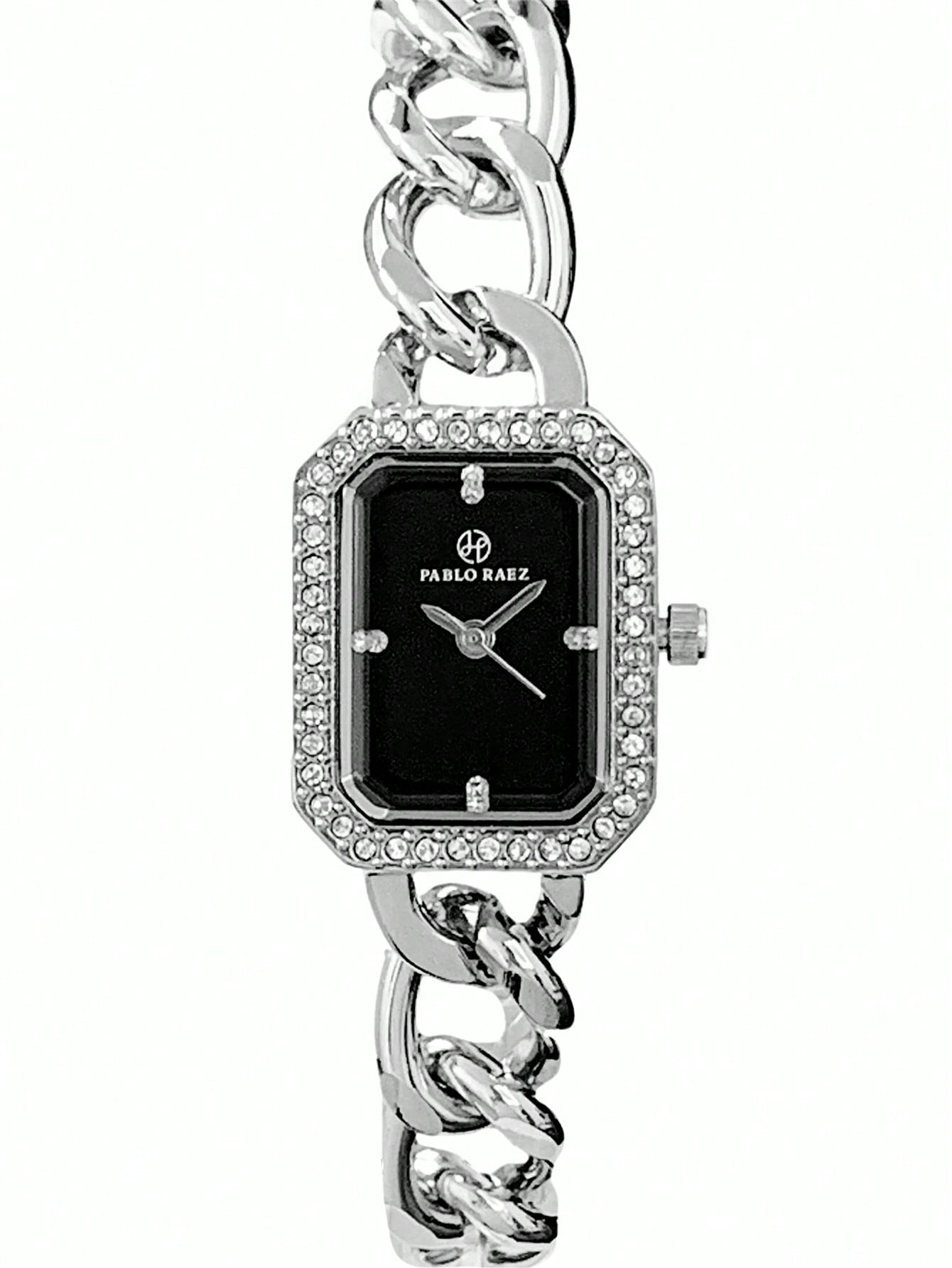 Shein - 1pc Women's Elegant Stainless Steel Bracelet Watch