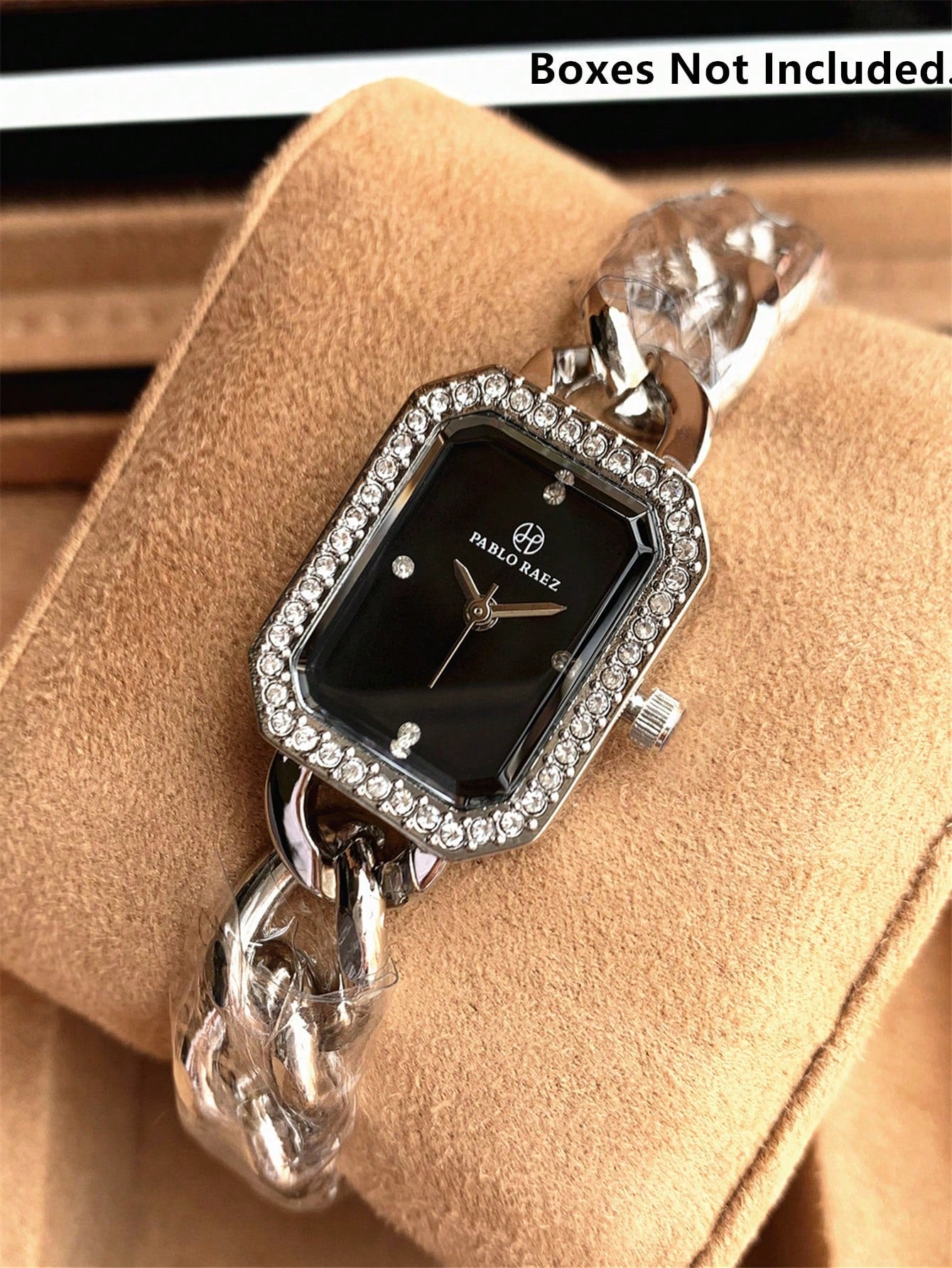 Shein - 1pc Women's Elegant Stainless Steel Bracelet Watch
