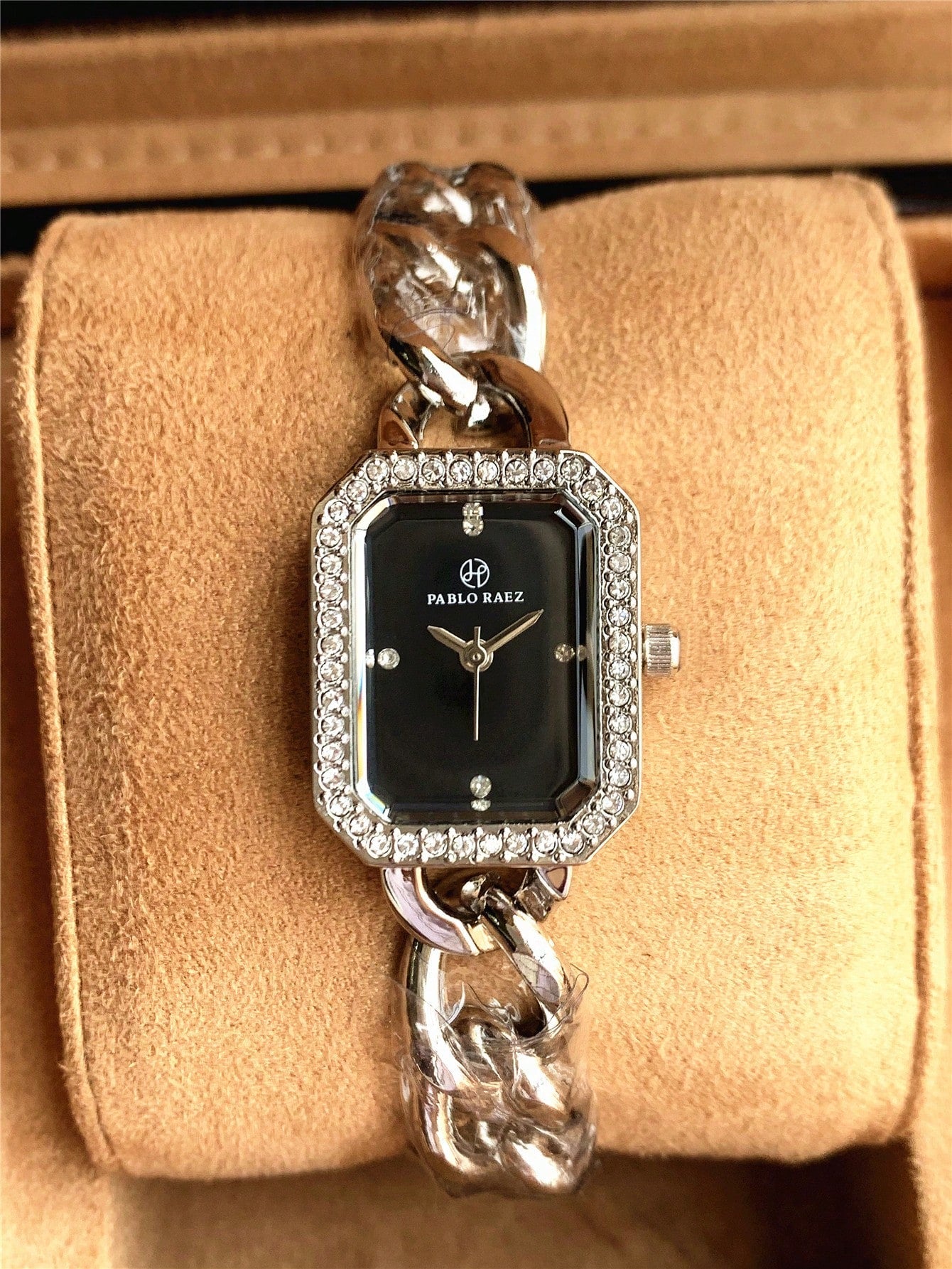 Shein - 1pc Women's Elegant Stainless Steel Bracelet Watch
