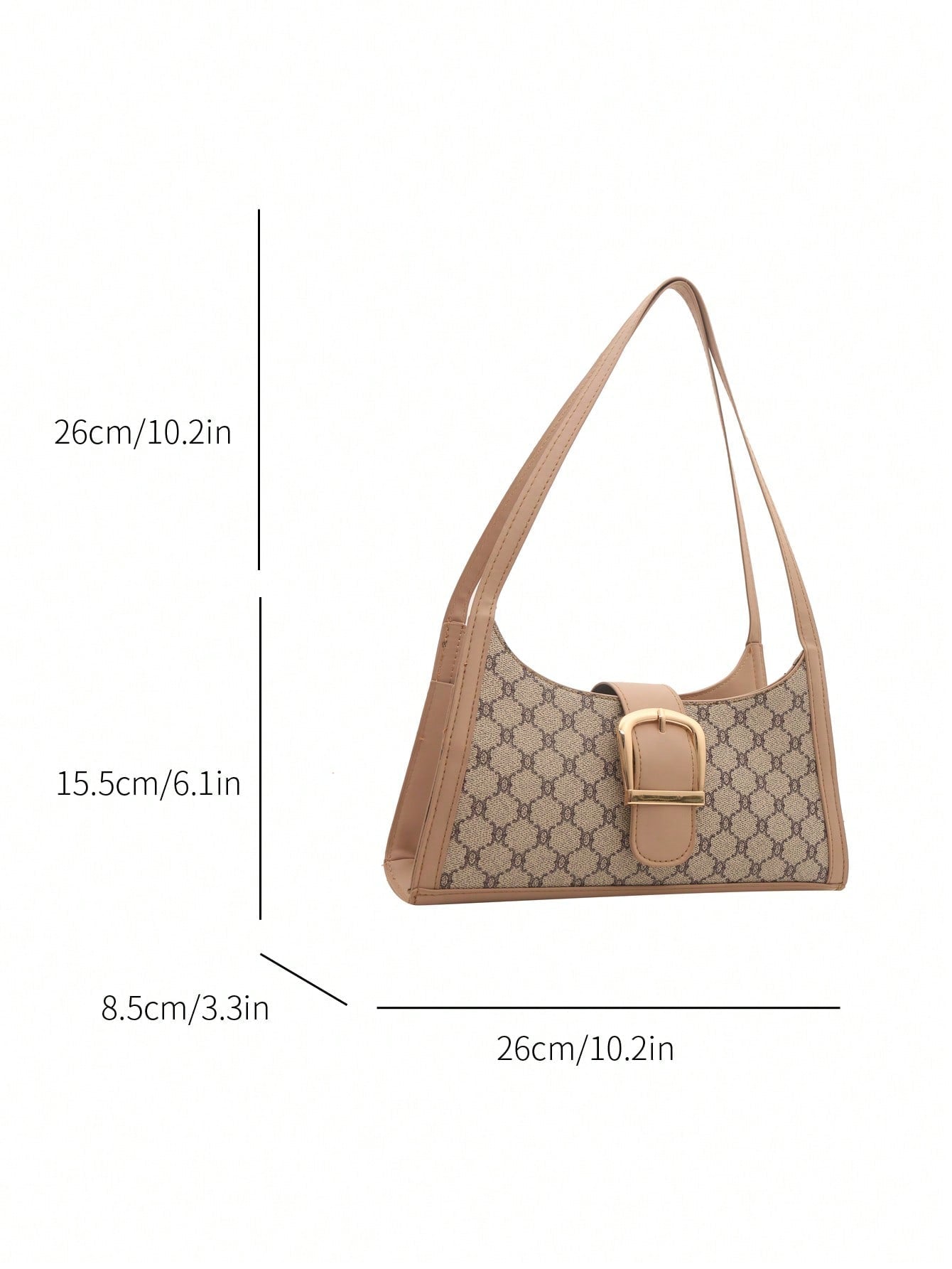Shein - A Women'S Retro Fashion Color Contrast Shoulder Bag, Elegant Light Luxury Underarm Bag Pu, Casual Small Square Bag, Suitable For Women'S Daily Use