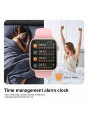 Shein -  A Multi-Function Electronic Wristwatch With A 1.44 Inch Touch Screen And Pink Silicone Stra
