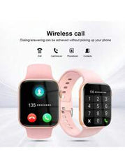Shein -  A Multi-Function Electronic Wristwatch With A 1.44 Inch Touch Screen And Pink Silicone Stra