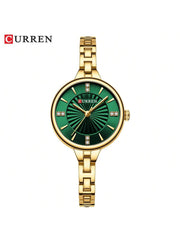 Shein - Curren Women Quartz Watch Fashionable Waterproof Wristwatch With Bracelet