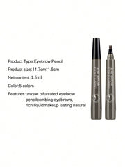 Shein - Waterproof Liquid Eyebrow Pen, Long-lasting Smudge Proof Eye Brow Makeup Product 803 Gray