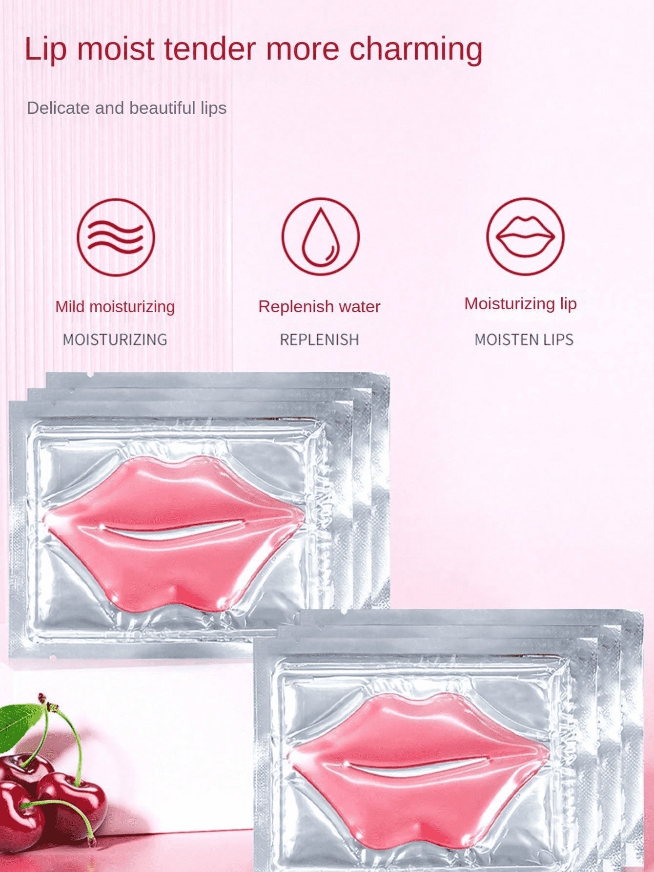 Shein - 10Pcs Hydrating Collagen Lip Masks For Women, Moisturizing Lip Gel Patches, Reduce Fine Lines And Dark Circles Around Lips