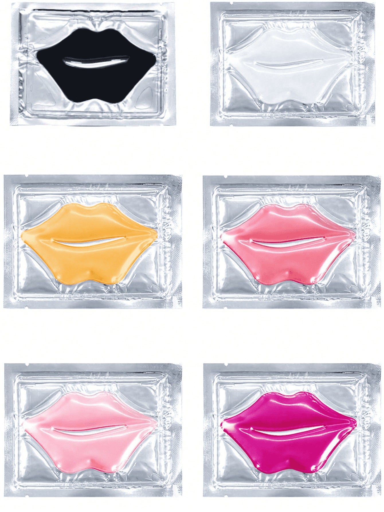 Shein - 10Pcs Hydrating Collagen Lip Masks For Women, Moisturizing Lip Gel Patches, Reduce Fine Lines And Dark Circles Around Lips