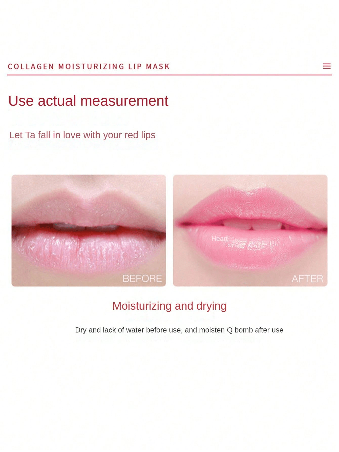 Shein - 10Pcs Hydrating Collagen Lip Masks For Women, Moisturizing Lip Gel Patches, Reduce Fine Lines And Dark Circles Around Lips