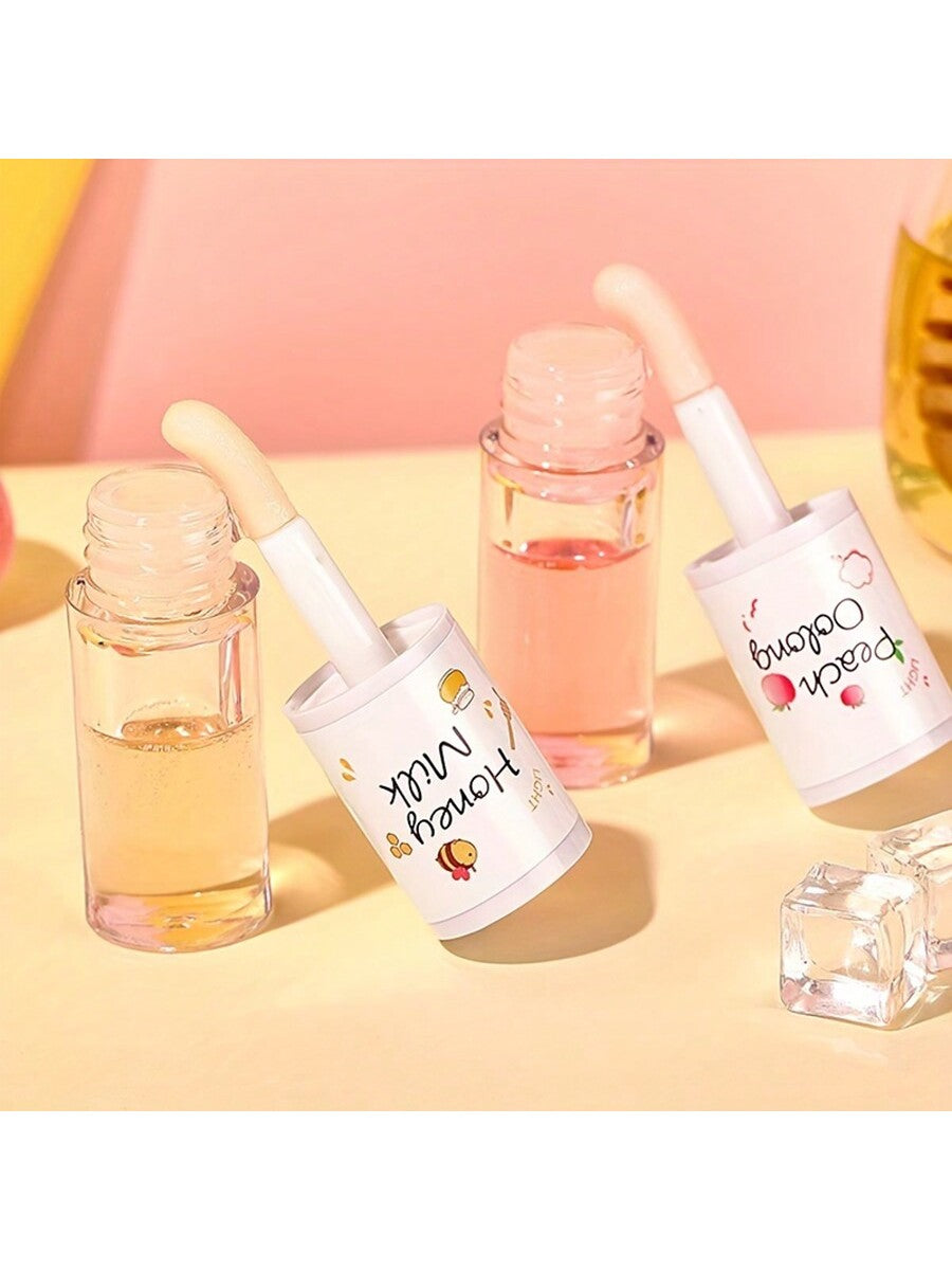 Shein - Women Lip Oil Moisturizing & Smooth Nourishing Lip Essence Clear Lip Gloss For Men & Women Moisturize Dry Lips And Remove Dead Skin