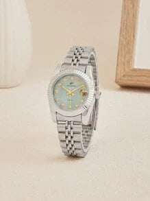 Shein - 1pc Ladies Classic Quartz Watch Suitable For Daily Wear And Gifting