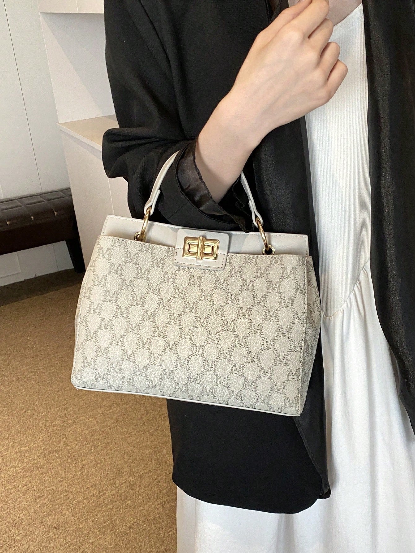 Shein - Fashion Hot European Retro Ladies Can Double-Sided Use Of Design Handbags