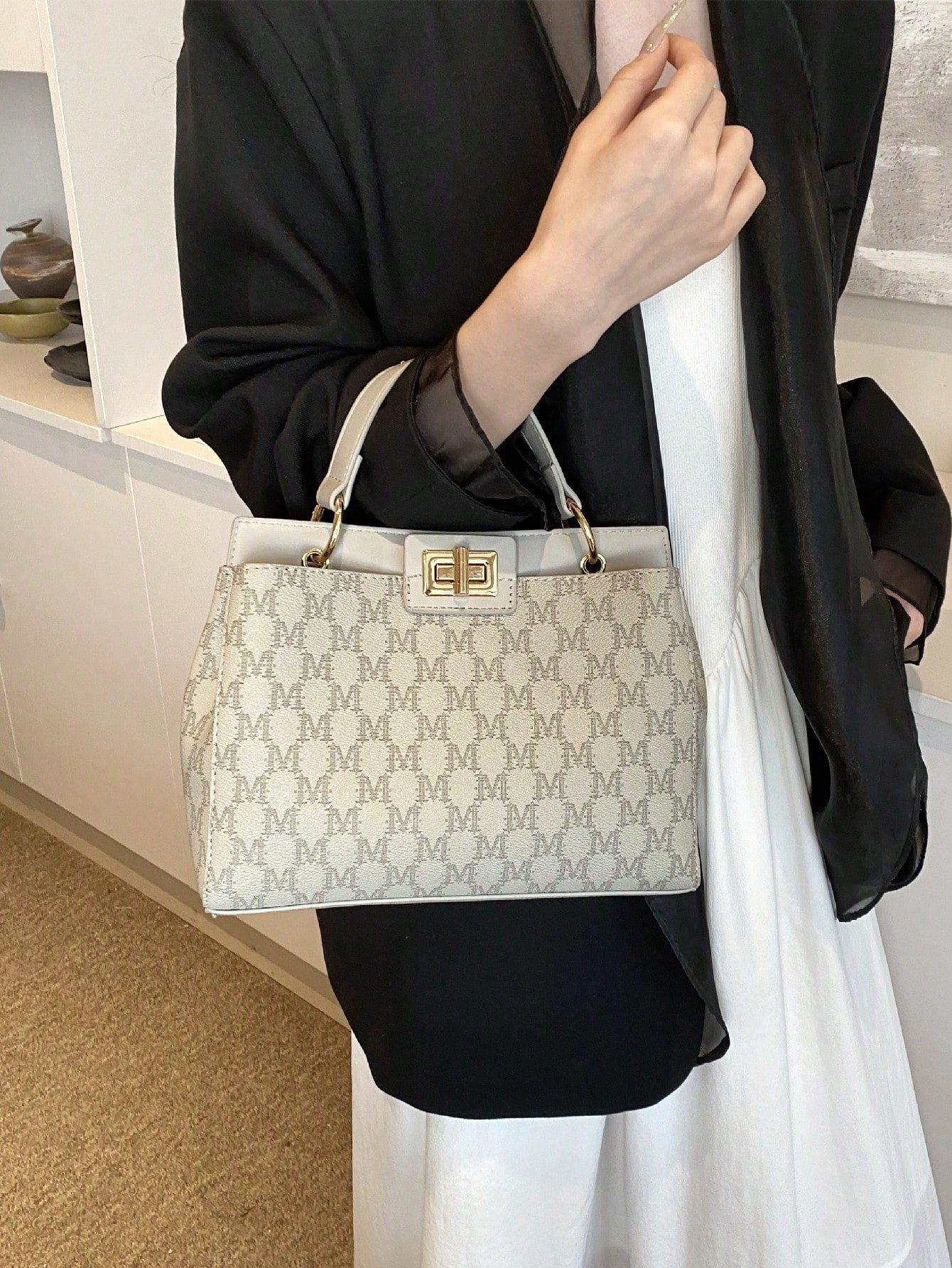 Shein - Fashion Hot European Retro Ladies Can Double-Sided Use Of Design Handbags