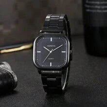 Shein - 1pc Men's Steel Strap Simple & Stylish Business Quartz Watch