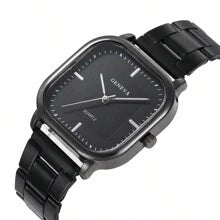 Shein - 1pc Men's Steel Strap Simple & Stylish Business Quartz Watch