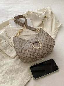 Shein - Mi Lightweight,Business Casual Small Zipper Hobo Bag