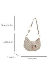 Shein - Mi Lightweight,Business Casual Small Zipper Hobo Bag