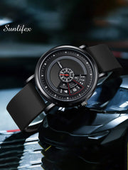 Shein - 1pc Men's Chronograph Style Fashion Sports Watch, Waterproof Sports Watch