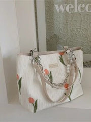 Shein - Women's Floral Tote Bag,