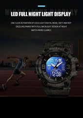 Shein - 50m Waterproof Camo Military Men Sport Watch