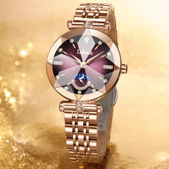 Shein - 1pc Women's Stainless Steel Strap Quartz Watch