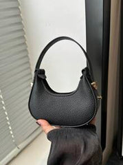 Shein - Mini Cute Solid Black Handbag For Women, Fashionable & Versatile Halfmoon Shoulder Bag
