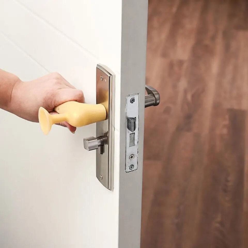 2 In 1 Silicon Door Knob Cover, Anti-Collision Door Knob Pad, Noiseless Suction Cup Doorknob Cover, Children's Safety Door Handle, Antistatic Silicone Door Knob Cover