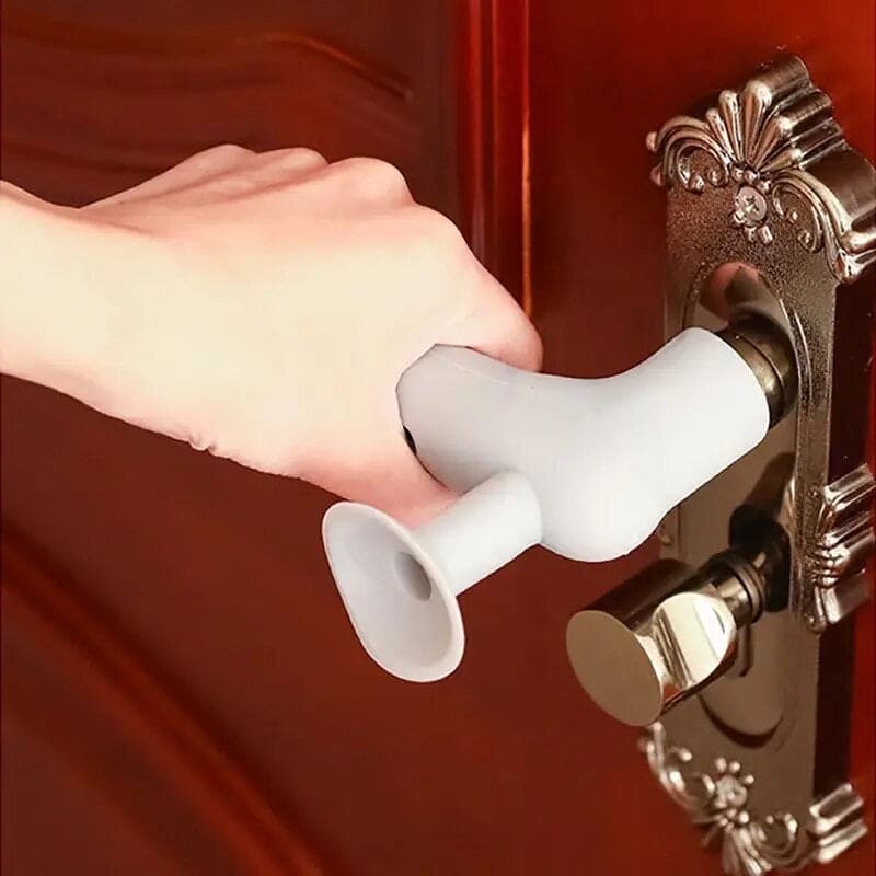 2 In 1 Silicon Door Knob Cover, Anti-Collision Door Knob Pad, Noiseless Suction Cup Doorknob Cover, Children's Safety Door Handle, Antistatic Silicone Door Knob Cover
