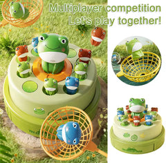 Children Bouncing Frog Toy, Cartoon Electric Music Catch Frogs Toy, Adjustable Educational Tabletop Family Game