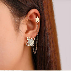 Shein- Fashion Jewellery 1 Pc Stylish Star Chain Earring