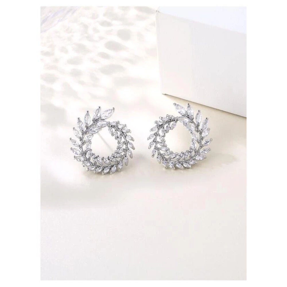 Shein - Zircon Decor Stud Earrings