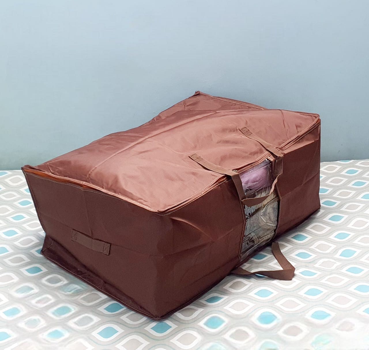 Parachute Storage Bag, Double Zip Luggage Moving Bags, Clothes Storage Bags, Under Bed Organizer Bags, Geometric Pattern Quilt Storage Bag, Travel Storage Hand Bag, Oxford Storage Bag, Folding Duvet Sorting Bags