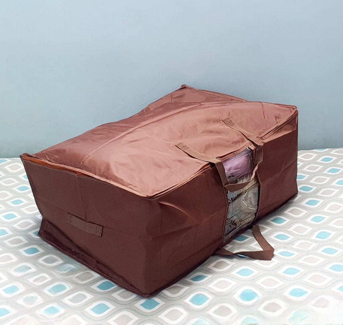 Parachute Storage Bag, Double Zip Luggage Moving Bags, Clothes Storage Bags, Under Bed Organizer Bags, Geometric Pattern Quilt Storage Bag, Travel Storage Hand Bag, Oxford Storage Bag, Folding Duvet Sorting Bags