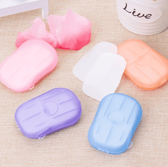 Set Of 20 Travel Scented Paper Soap,Travel Disposable Soap Sheet, Soap Paper Sheet