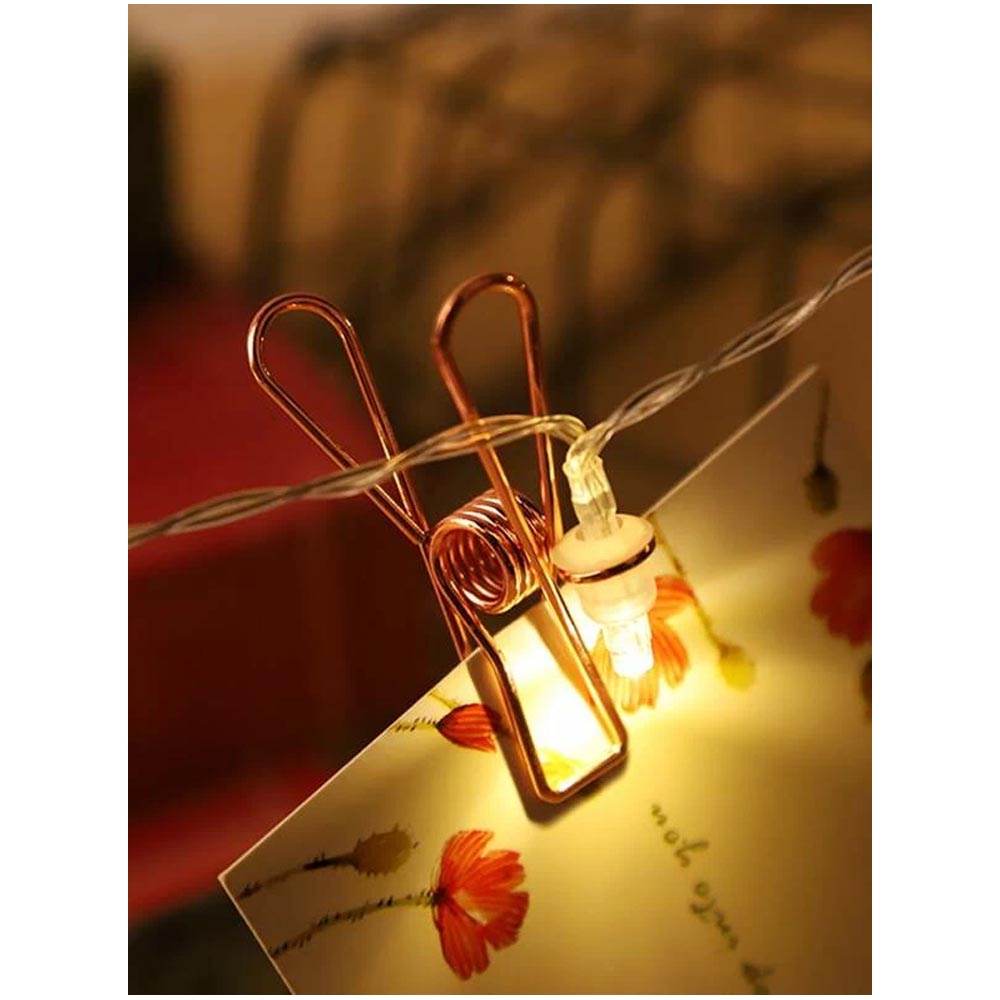 Shein- 20pcs Iron Clip Bulb String Light