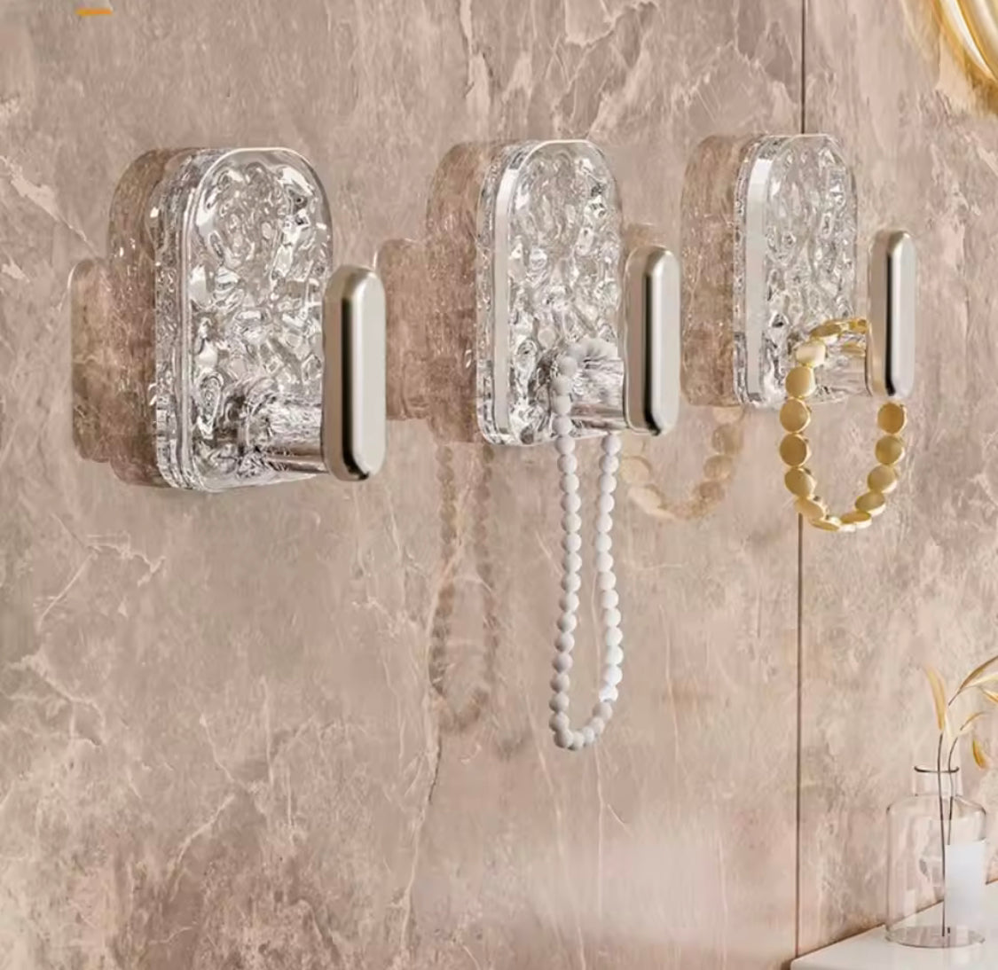 Multifunctional Transparent Wall Hook, Wall Mounted Self Adhesive Storage Hook, Punch-Free Waterproof Coat Hanger Hook