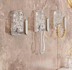 Multifunctional Transparent Wall Hook, Wall Mounted Self Adhesive Storage Hook, Punch-Free Waterproof Coat Hanger Hook