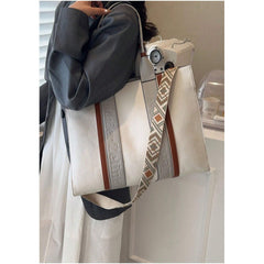 Shein - Letter Graphic Shoulder Tote Bag Large Capacity For Daily Work
