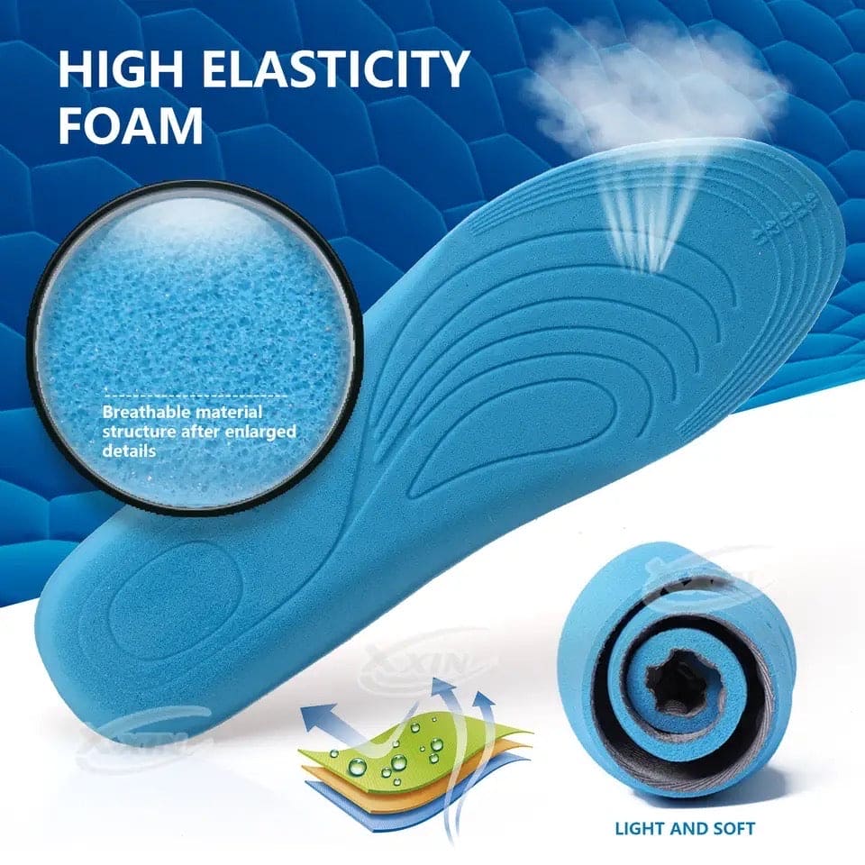 Shock Absorbing Insoles, Full Length Massage Cushion Insoles, Boot Replacement Inserts Shoe, Arch Support Heel Cushion, Unisex Foot Care, Foot Massage Breathable Shoe Soles, Relief Insoles for Working Daily Use, Comfortable Replacement Shoe Insole