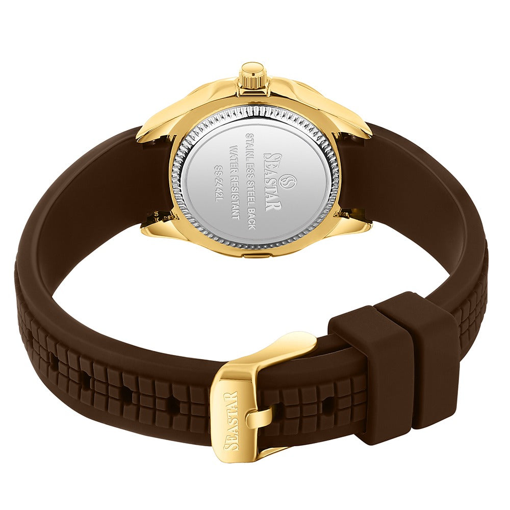 Seastar SS-2442L Women’s Sport Style Silicone Strap Watch