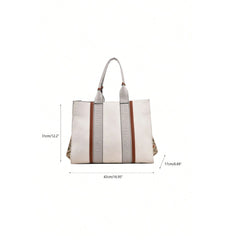 Shein - Letter Graphic Shoulder Tote Bag Large Capacity For Daily Work