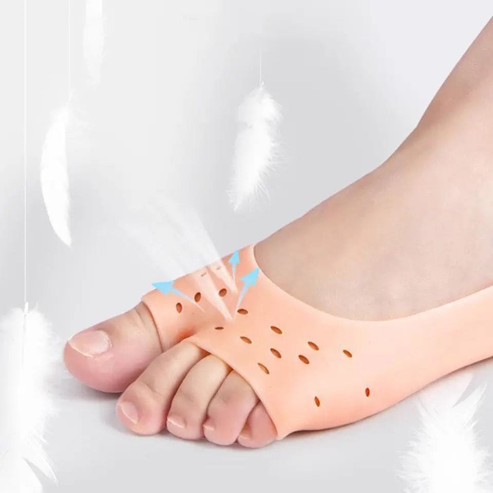Pair Of Silicone Boat Heel Insole, Silicone Moisturizing Gel Sock, Anti Crack Protective Insole, Soft Open Toe Socks For Foot Care Protector, Shallow Boat Sock for Girls Ladies, Nonslip Gel Moisturizing Socks Foot Care