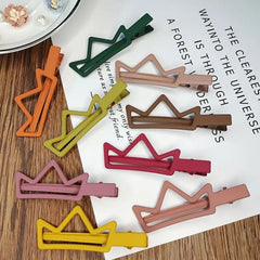 Set Of 7 Colorful Hair Clips, Kid Cute Colorful Hairpin, Droplets Children Hairs BB Clip Hairpin, Cute Women's Frosted Hair Clip, Hollow Geometric Fluffy Hair Clip