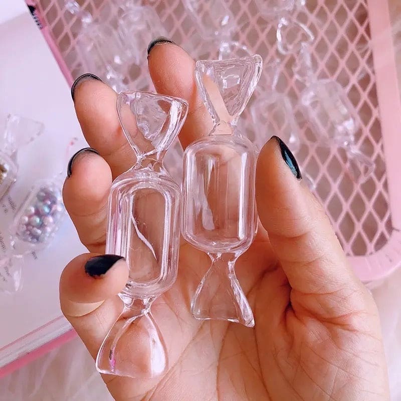 Candy Shaped Storage Box, Mini Clear Jewelry Case for Storage, Transparent Small Items Jewelry Pills Pack, Mini Jewelry Organizer, Multipurpose Mini Item Organizer,  Travel Plastic Beads Jewelry Storage