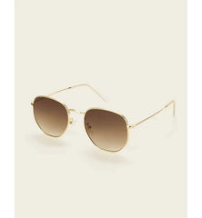 Shein - 1pc Women's Square Metal Decor Fashion Sunglasses