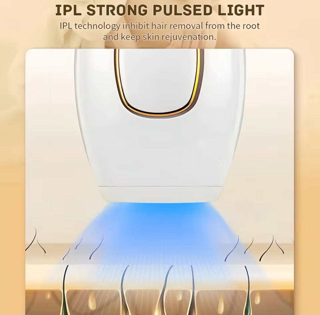 Portable Hair Removal Laser Epilator, Painless Face Body Hair Removal Machine, Body Care Depilation Tool