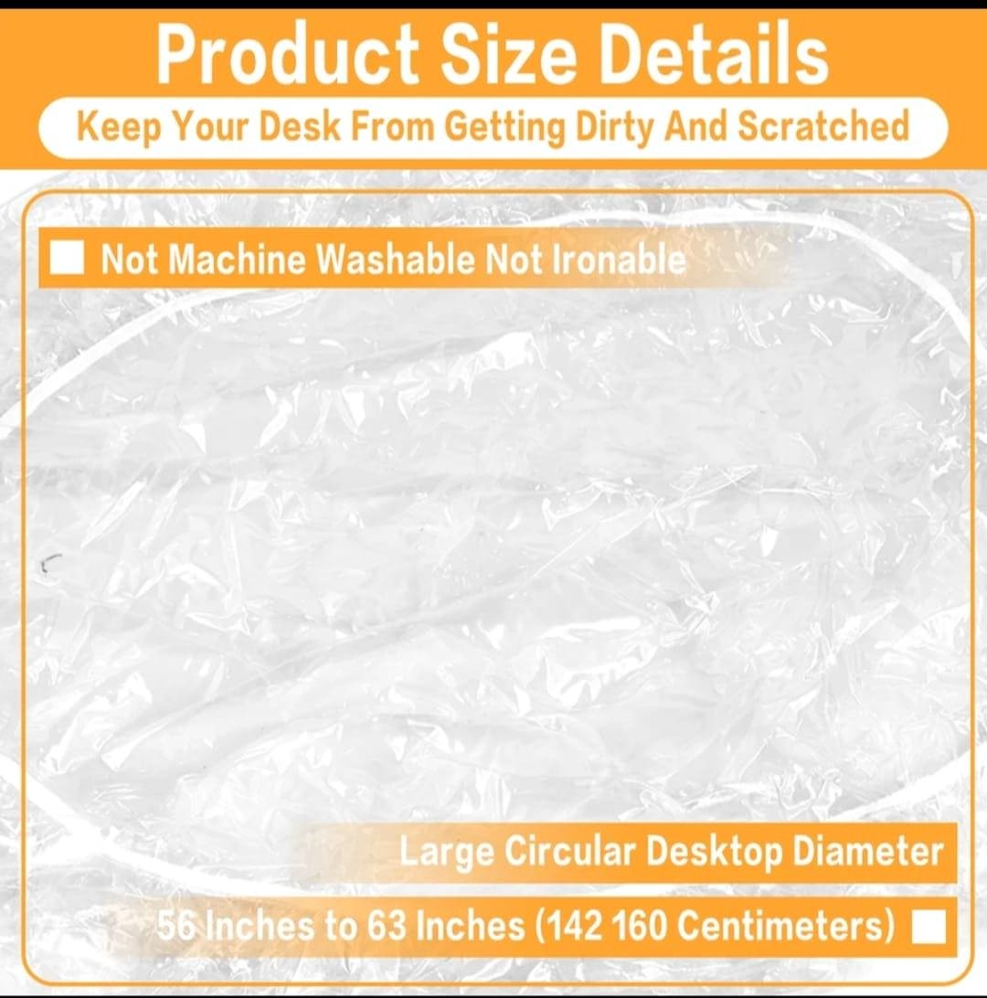 Set Of 10 Disposable Table Cover, PVC Round Waterproof Cover, Transparent Elastic Edged Tablecloth, Home Disposable Table Protection Cover