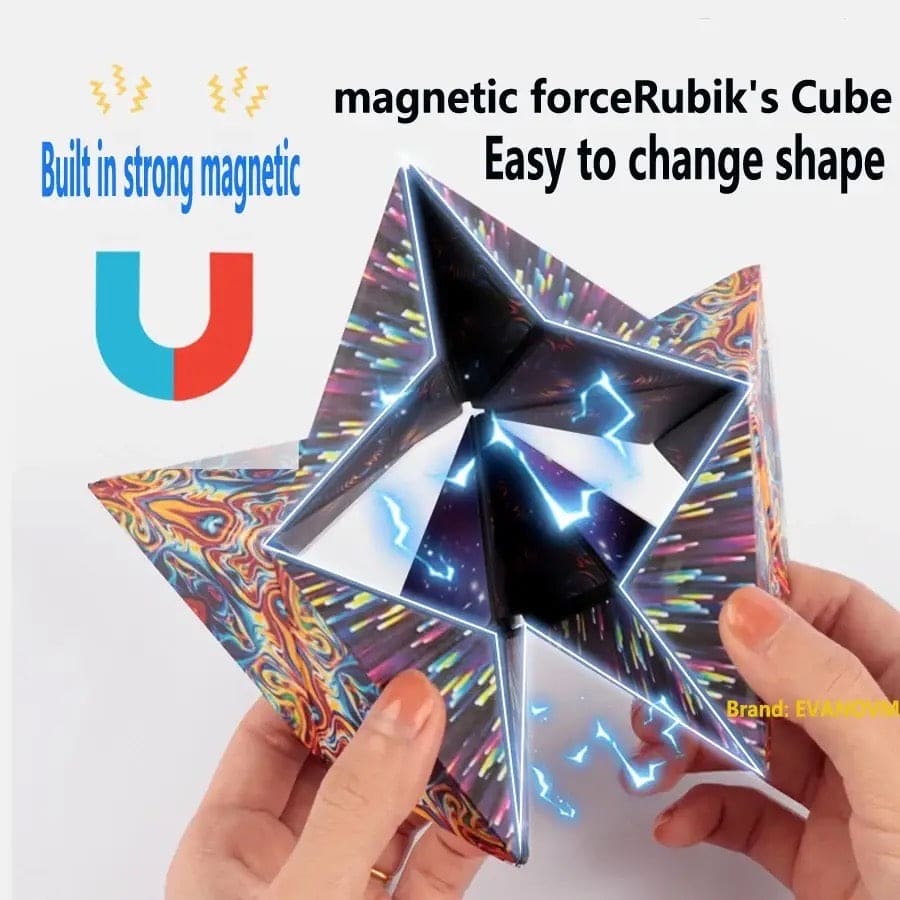 3D Shape Shifting Cube, Anti Stress Hand Flip Puzzle, Triple Dimensional Geometric Cube, Magnetic Puzzle Cube Toy, Professional Speed Variety Puzzle, Mind Thinking Learning Educational Toy, Face Changeable Magnetic Magic Block