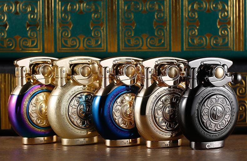 Timeline Vintage Lighter, Pressure Relief Lighter, Aigrette Classic Trench Lighter, Wheel Ignition Kerosene Lighter, Creative Rolling Tray Outdoor Windproof Lighter, Antique Soft Flame Lighter, Reusable Windproof Trench Lighter, Lift Arm Flame Lighters