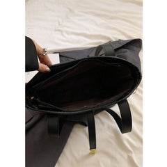 Shein - Contrast Binding Shoulder Tote Bag Casual Double Handle