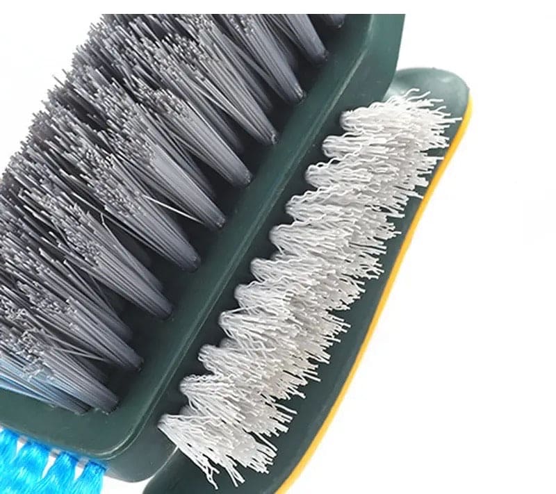 4 In 1 Crevice Cleaning Brush, Deep Cleaning Scraper, Multifunctional Household Cleaning Tools, Tile Grout Cleaner Brush with Squeegee, Multifunctional scrubbing Floor Brush for Cleaning Corner Window Sink Kitchen, V Shaped Cleaning Brush