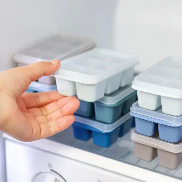 6 Grid Ice Tray Mold, Soft Silicone Ice Cube Mold, 6 Grids Soft Bottom Quick Freezer Fruit Ice Cube Maker